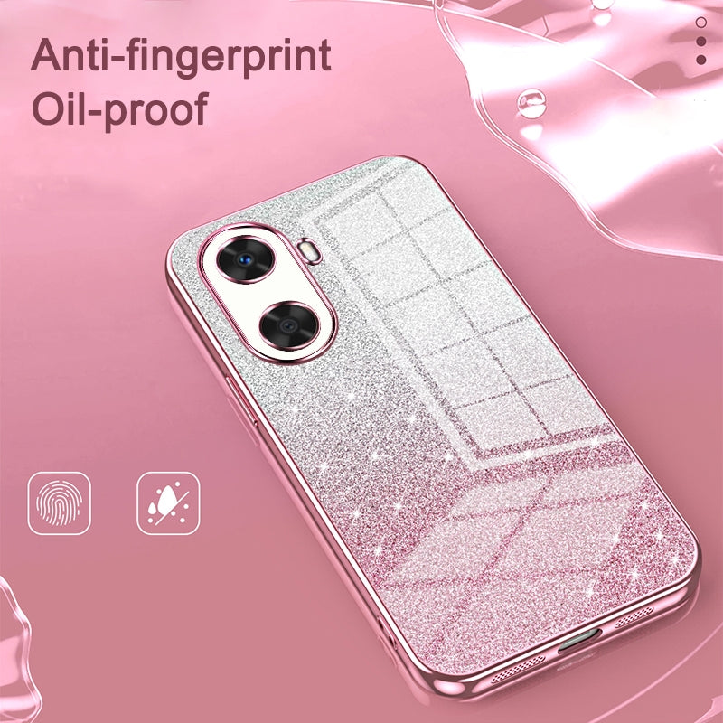 Huawei Nova 5i Glitter Powder Electroplated Gradient Phone Case – Fashionable & Luxurious with Anti-Fingerprint Coating, Shock-Absorption, and Lens Protection