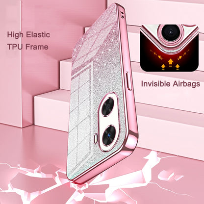 Huawei Nova 5i Glitter Powder Electroplated Gradient Phone Case – Fashionable & Luxurious with Anti-Fingerprint Coating, Shock-Absorption, and Lens Protection