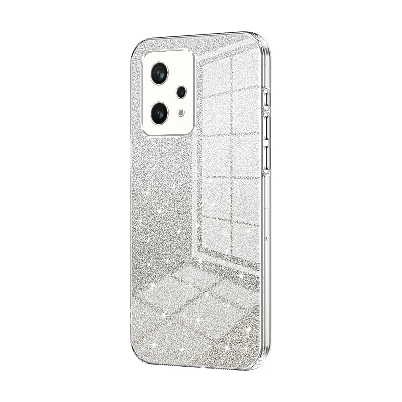Realme Q5 Glitter Powder Electroplated Gradient Phone Case – Fashionable & Luxurious with Anti-Fingerprint Coating, Shock-Absorption, and Lens Protection