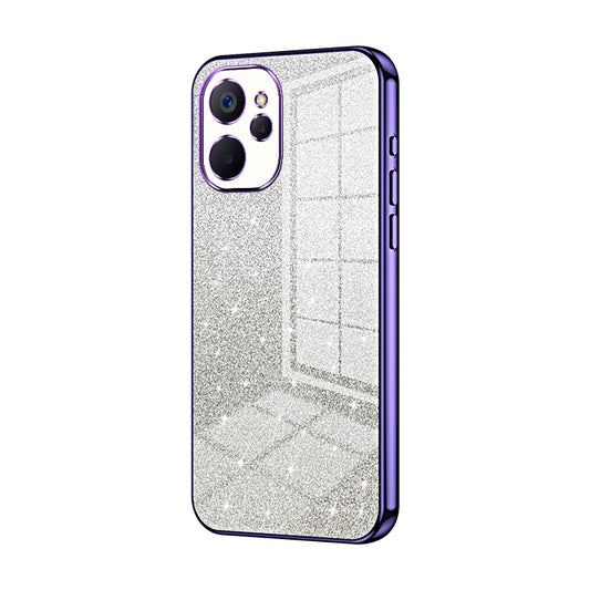 Realme 9i 5G Glitter Powder Electroplated Gradient Phone Case – Fashionable & Luxurious with Anti-Fingerprint Coating, Shock-Absorption, and Lens Protection