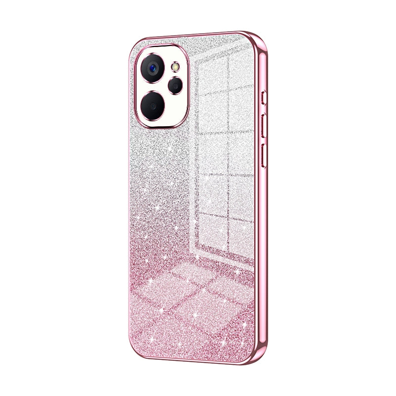 Realme 10 5G Glitter Powder Electroplated Gradient Phone Case – Fashionable & Luxurious with Anti-Fingerprint Coating, Shock-Absorption, and Lens Protection