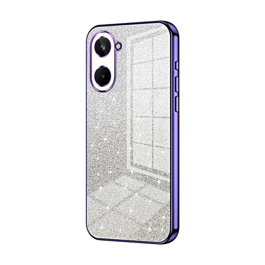 Realme 10 Pro 5G Glitter Powder Electroplated Gradient Phone Case – Fashionable & Luxurious with Anti-Fingerprint Coating, Shock-Absorption, and Lens Protection