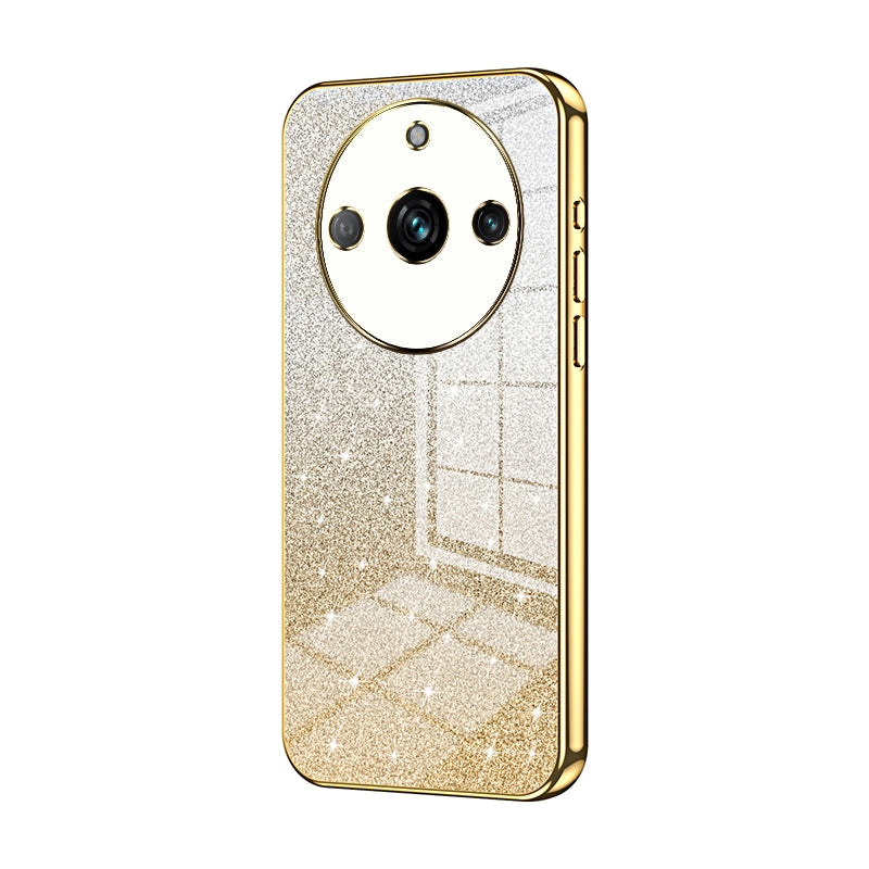 Realme 11 Pro Glitter Powder Electroplated Gradient Phone Case – Fashionable & Luxurious with Anti-Fingerprint Coating, Shock-Absorption, and Lens Protection