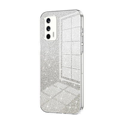 Realme GT 5G Glitter Powder Electroplated Gradient Phone Case – Fashionable & Luxurious with Anti-Fingerprint Coating, Shock-Absorption, and Lens Protection