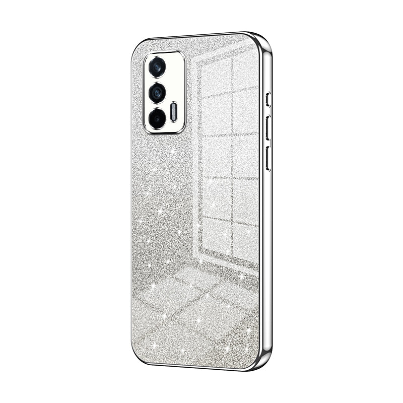 Realme GT 5G Glitter Powder Electroplated Gradient Phone Case – Fashionable & Luxurious with Anti-Fingerprint Coating, Shock-Absorption, and Lens Protection