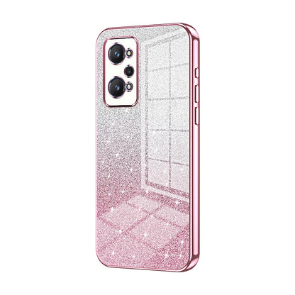 Realme GT2 Glitter Powder Electroplated Gradient Phone Case – Fashionable & Luxurious with Anti-Fingerprint Coating, Shock-Absorption, and Lens Protection