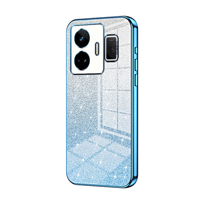 Realme GT3 Glitter Powder Electroplated Gradient Phone Case – Fashionable & Luxurious with Anti-Fingerprint Coating, Shock-Absorption, and Lens Protection