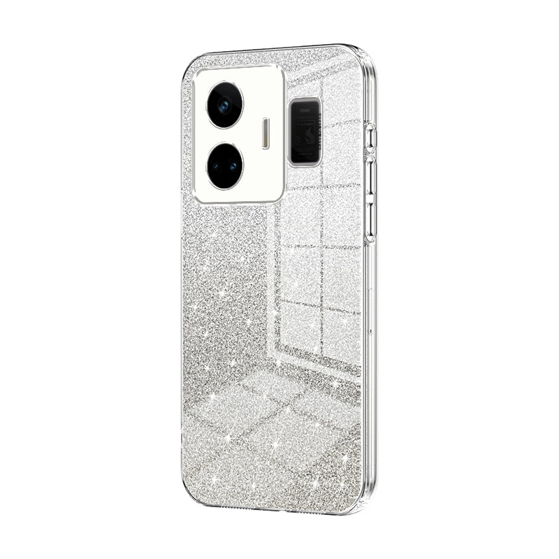 Realme GT3 Glitter Powder Electroplated Gradient Phone Case – Fashionable & Luxurious with Anti-Fingerprint Coating, Shock-Absorption, and Lens Protection