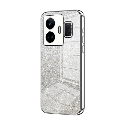 Realme GT3 Glitter Powder Electroplated Gradient Phone Case – Fashionable & Luxurious with Anti-Fingerprint Coating, Shock-Absorption, and Lens Protection