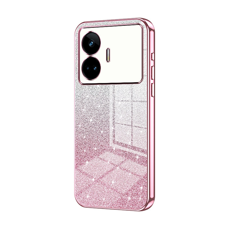 Realme GT Neo 5 SE Glitter Powder Electroplated Gradient Phone Case – Fashionable & Luxurious with Anti-Fingerprint Coating, Shock-Absorption, and Lens Protection