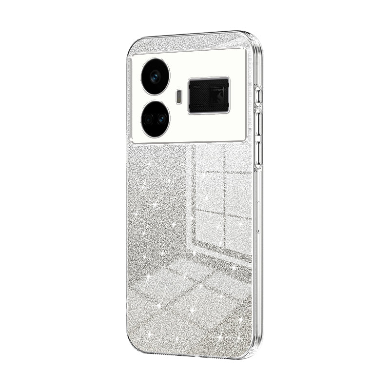 Realme GT5 Glitter Powder Electroplated Gradient Phone Case – Fashionable & Luxurious with Anti-Fingerprint Coating, Shock-Absorption, and Lens Protection