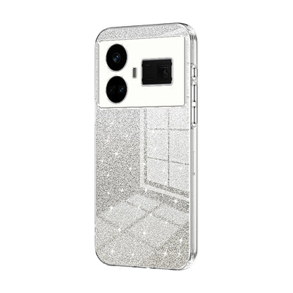 Realme GT5 Glitter Powder Electroplated Gradient Phone Case – Fashionable & Luxurious with Anti-Fingerprint Coating, Shock-Absorption, and Lens Protection
