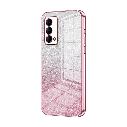 Realme GT Master Glitter Powder Electroplated Gradient Phone Case – Fashionable & Luxurious with Anti-Fingerprint Coating, Shock-Absorption, and Lens Protection