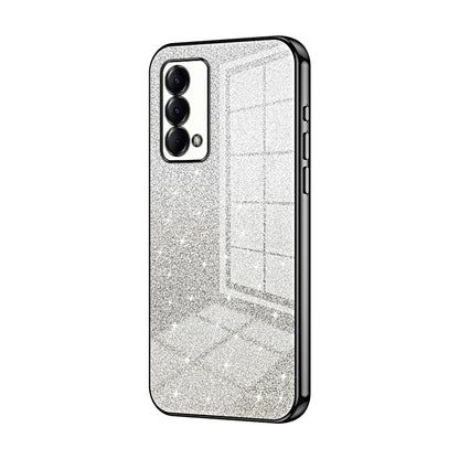 Realme Q3 Pro Carnival Glitter Powder Electroplated Gradient Phone Case – Fashionable & Luxurious with Anti-Fingerprint Coating, Shock-Absorption, and Lens Protection