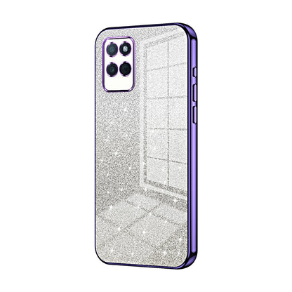 Realme V11s 5G Glitter Powder Electroplated Gradient Phone Case – Fashionable & Luxurious with Anti-Fingerprint Coating, Shock-Absorption, and Lens Protection