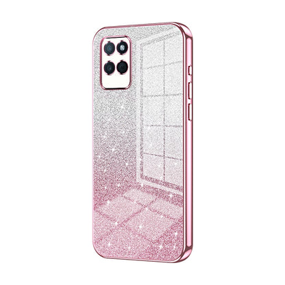 Realme V11s 5G Glitter Powder Electroplated Gradient Phone Case – Fashionable & Luxurious with Anti-Fingerprint Coating, Shock-Absorption, and Lens Protection