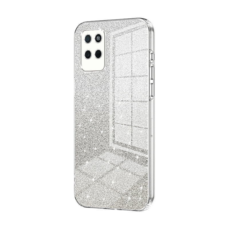 Realme V11 Glitter Powder Electroplated Gradient Phone Case – Fashionable & Luxurious with Anti-Fingerprint Coating, Shock-Absorption, and Lens Protection