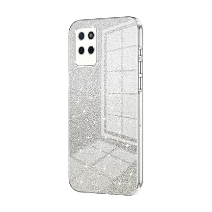 Realme V11 Glitter Powder Electroplated Gradient Phone Case – Fashionable & Luxurious with Anti-Fingerprint Coating, Shock-Absorption, and Lens Protection
