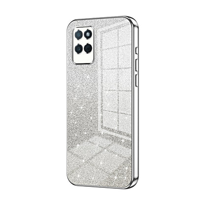Realme V11s 5G Glitter Powder Electroplated Gradient Phone Case – Fashionable & Luxurious with Anti-Fingerprint Coating, Shock-Absorption, and Lens Protection