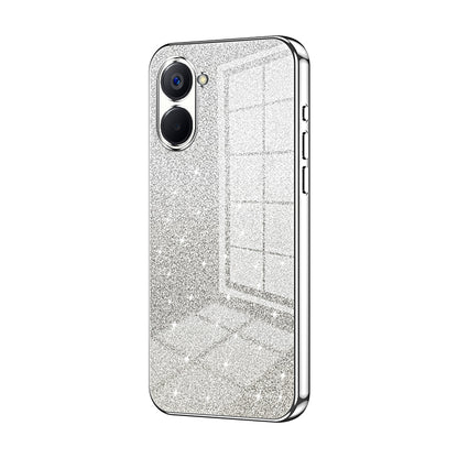 Realme V20 Glitter Powder Electroplated Gradient Phone Case – Fashionable & Luxurious with Anti-Fingerprint Coating, Shock-Absorption, and Lens Protection