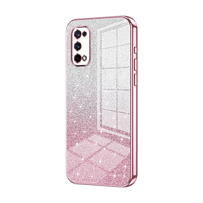 Realme X7 Glitter Powder Electroplated Gradient Phone Case – Fashionable & Luxurious with Anti-Fingerprint Coating, Shock-Absorption, and Lens Protection