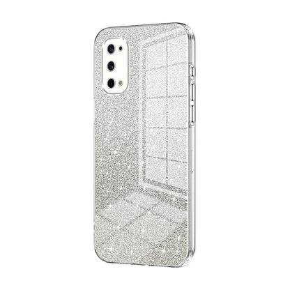 Realme X7 Glitter Powder Electroplated Gradient Phone Case – Fashionable & Luxurious with Anti-Fingerprint Coating, Shock-Absorption, and Lens Protection