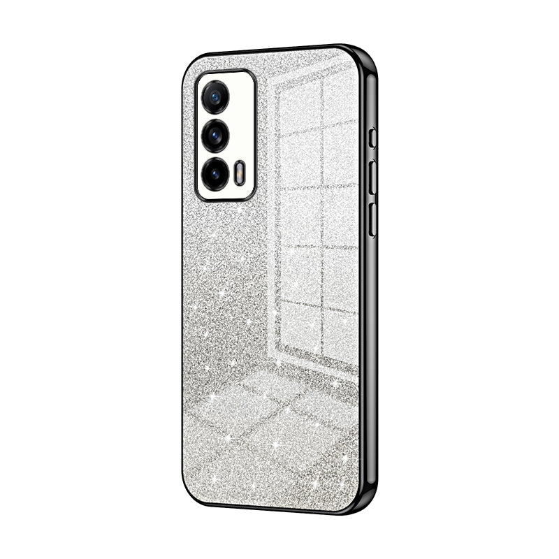 Realme X7 Pro Ultra Glitter Powder Electroplated Gradient Phone Case – Fashionable & Luxurious with Anti-Fingerprint Coating, Shock-Absorption, and Lens Protection