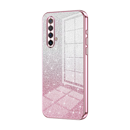 Realme X50m 5G Glitter Powder Electroplated Gradient Phone Case – Fashionable & Luxurious with Anti-Fingerprint Coating, Shock-Absorption, and Lens Protection