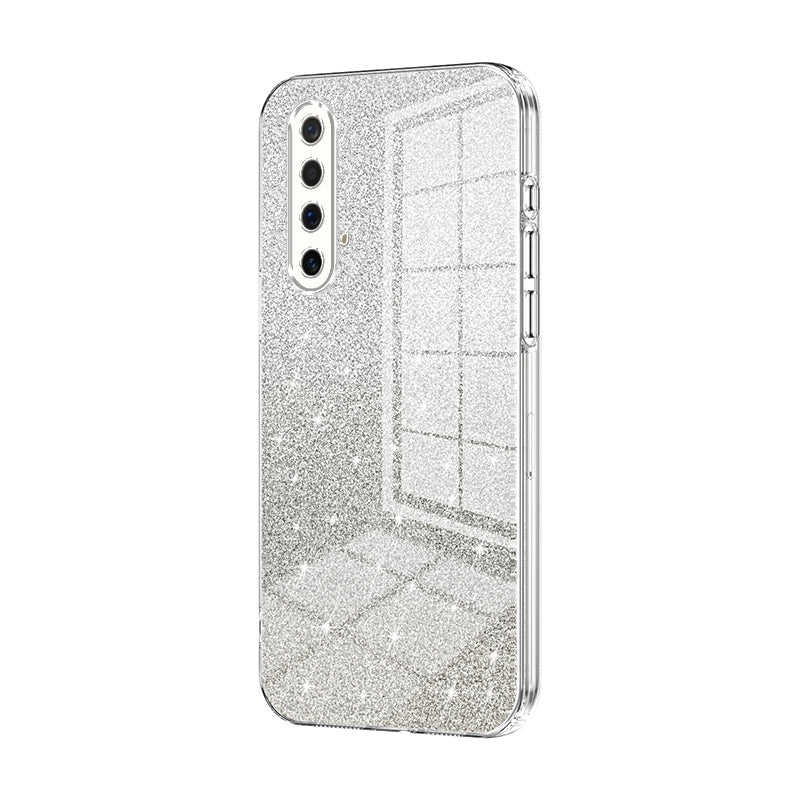 Realme X50 Glitter Powder Electroplated Gradient Phone Case – Fashionable & Luxurious with Anti-Fingerprint Coating, Shock-Absorption, and Lens Protection
