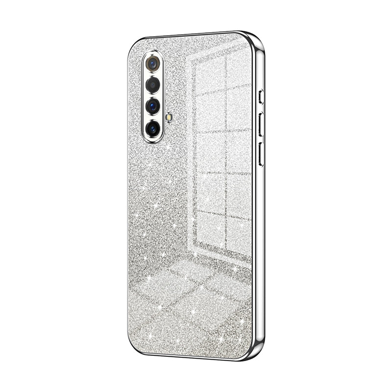 Realme X50 Glitter Powder Electroplated Gradient Phone Case – Fashionable & Luxurious with Anti-Fingerprint Coating, Shock-Absorption, and Lens Protection