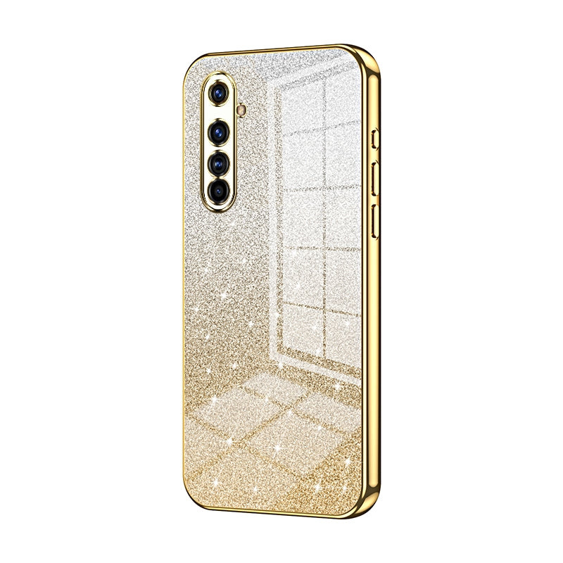 Realme X50 Pro Glitter Powder Electroplated Gradient Phone Case – Fashionable & Luxurious with Anti-Fingerprint Coating, Shock-Absorption, and Lens Protection