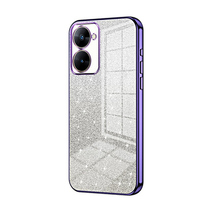 Realme V30t Glitter Powder Electroplated Gradient Phone Case – Fashionable & Luxurious with Anti-Fingerprint Coating, Shock-Absorption, and Lens Protection
