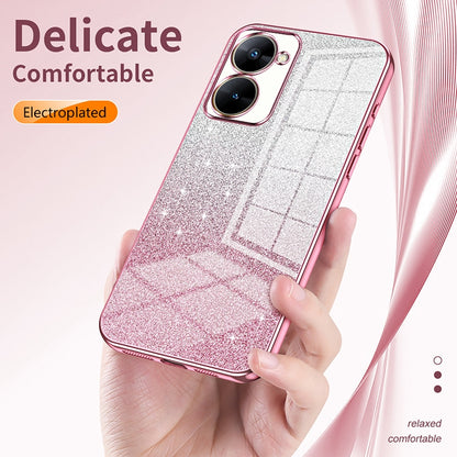 Realme 9 Pro Glitter Powder Electroplated Gradient Phone Case – Fashionable & Luxurious with Anti-Fingerprint Coating, Shock-Absorption, and Lens Protection