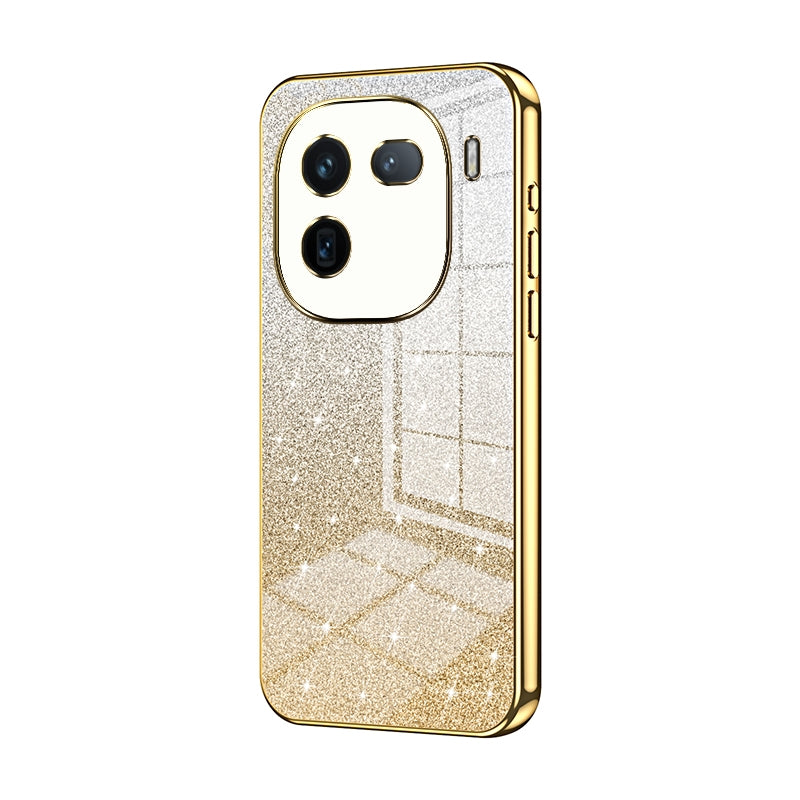 vivo iQOO 12 Pro Glitter Powder Electroplated Gradient Phone Case – Fashionable & Luxurious with Anti-Fingerprint Coating, Shock-Absorption, and Lens Protection