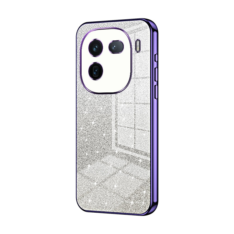 vivo iQOO 12 Glitter Powder Electroplated Gradient Phone Case – Fashionable & Luxurious with Anti-Fingerprint Coating, Shock-Absorption, and Lens Protection