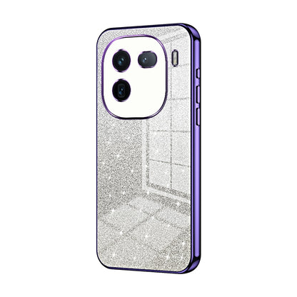 vivo iQOO 12 Glitter Powder Electroplated Gradient Phone Case – Fashionable & Luxurious with Anti-Fingerprint Coating, Shock-Absorption, and Lens Protection