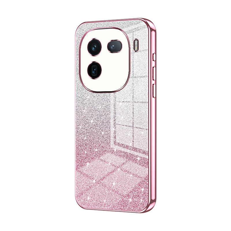 vivo iQOO 12 Glitter Powder Electroplated Gradient Phone Case – Fashionable & Luxurious with Anti-Fingerprint Coating, Shock-Absorption, and Lens Protection