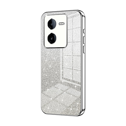 vivo iQOO Z8x Glitter Powder Electroplated Gradient Phone Case – Fashionable & Luxurious with Anti-Fingerprint Coating, Shock-Absorption, and Lens Protection