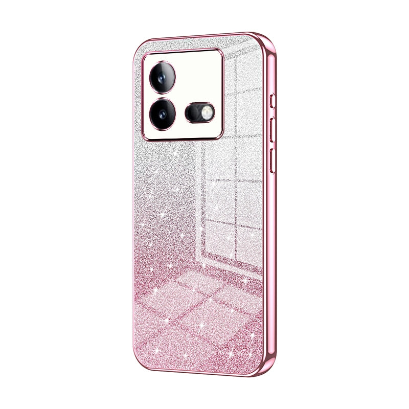 vivo iQOO Neo8 Pro Glitter Powder Electroplated Gradient Phone Case – Fashionable & Luxurious with Anti-Fingerprint Coating, Shock-Absorption, and Lens Protection