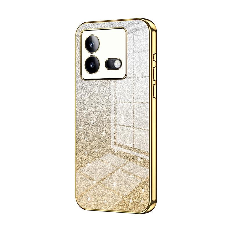 vivo iQOO Neo8 Glitter Powder Electroplated Gradient Phone Case – Fashionable & Luxurious with Anti-Fingerprint Coating, Shock-Absorption, and Lens Protection