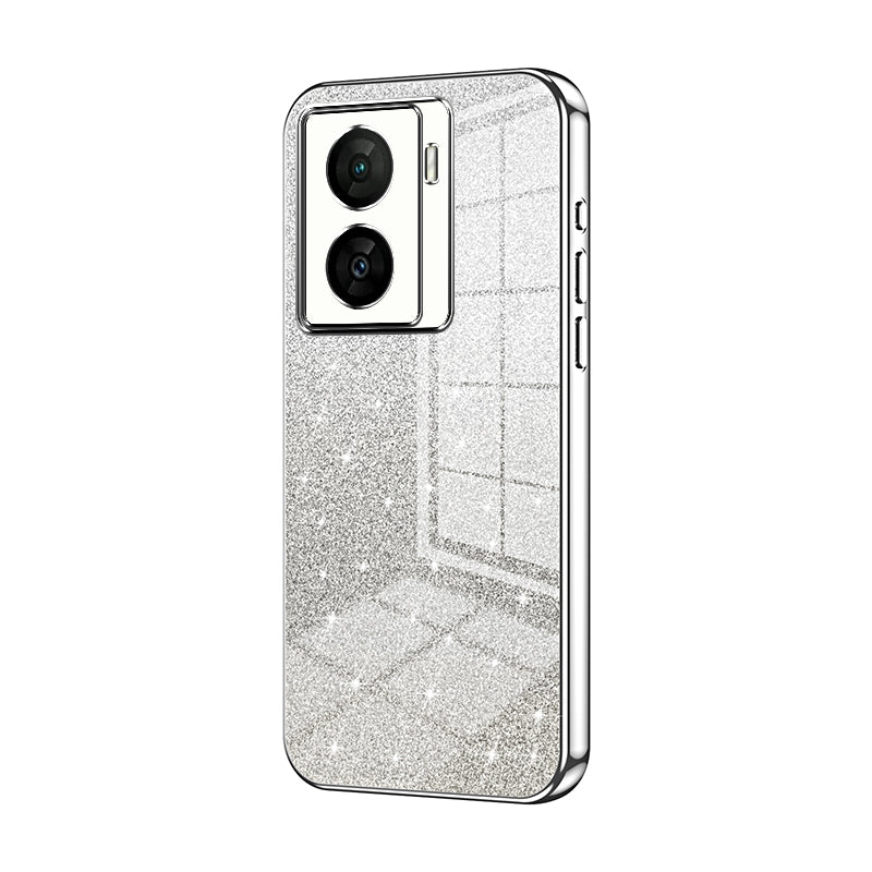 vivo iQOO Z7x Glitter Powder Electroplated Gradient Phone Case – Fashionable & Luxurious with Anti-Fingerprint Coating, Shock-Absorption, and Lens Protection