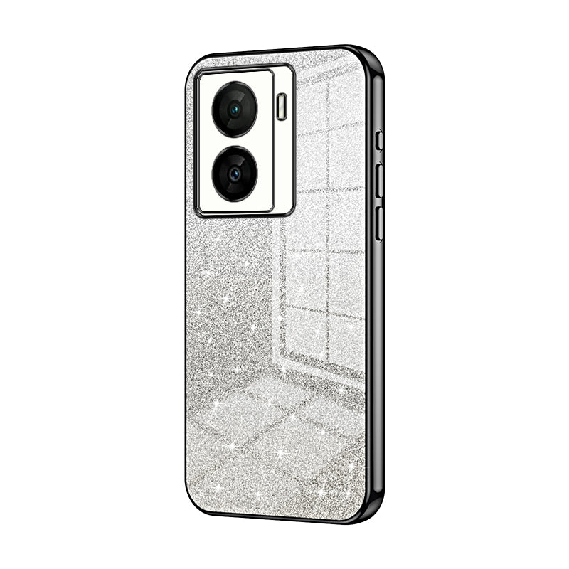 vivo iQOO Z7x Glitter Powder Electroplated Gradient Phone Case – Fashionable & Luxurious with Anti-Fingerprint Coating, Shock-Absorption, and Lens Protection