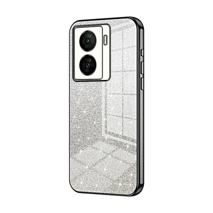 vivo iQOO Z7x Glitter Powder Electroplated Gradient Phone Case – Fashionable & Luxurious with Anti-Fingerprint Coating, Shock-Absorption, and Lens Protection