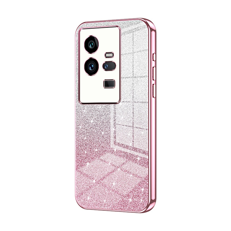 vivo iQOO 11 Pro Glitter Powder Electroplated Gradient Phone Case – Fashionable & Luxurious with Anti-Fingerprint Coating, Shock-Absorption, and Lens Protection