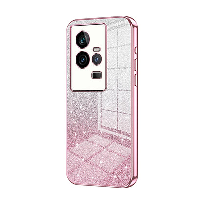 vivo iQOO 11 Glitter Powder Electroplated Gradient Phone Case – Fashionable & Luxurious with Anti-Fingerprint Coating, Shock-Absorption, and Lens Protection