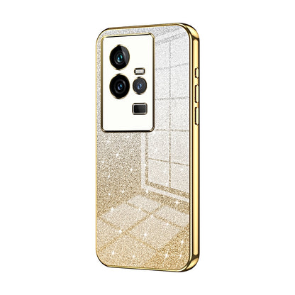 vivo iQOO 11 Glitter Powder Electroplated Gradient Phone Case – Fashionable & Luxurious with Anti-Fingerprint Coating, Shock-Absorption, and Lens Protection