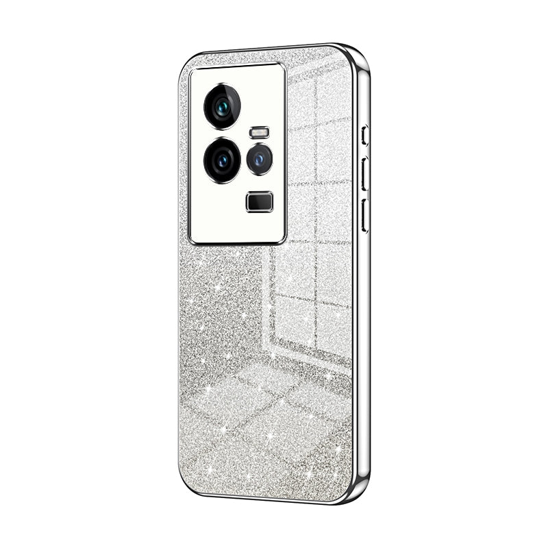 vivo iQOO 11 Glitter Powder Electroplated Gradient Phone Case – Fashionable & Luxurious with Anti-Fingerprint Coating, Shock-Absorption, and Lens Protection