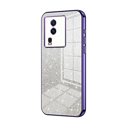 vivo iQOO Neo7 Glitter Powder Electroplated Gradient Phone Case – Fashionable & Luxurious with Anti-Fingerprint Coating, Shock-Absorption, and Lens Protection