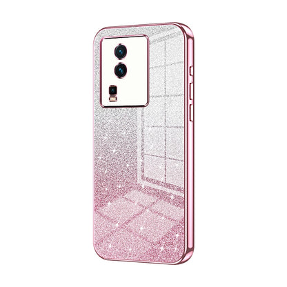 vivo iQOO Neo7 Glitter Powder Electroplated Gradient Phone Case – Fashionable & Luxurious with Anti-Fingerprint Coating, Shock-Absorption, and Lens Protection