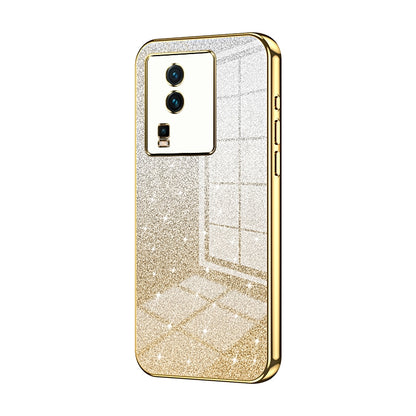 vivo iQOO Neo7 Glitter Powder Electroplated Gradient Phone Case – Fashionable & Luxurious with Anti-Fingerprint Coating, Shock-Absorption, and Lens Protection